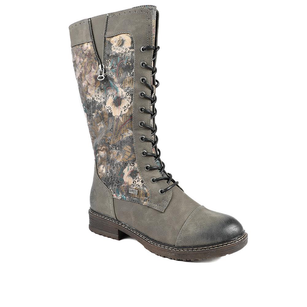Rieker Multi Zip Calf Length Boots - RKR42021 / 329 478 - Image 2