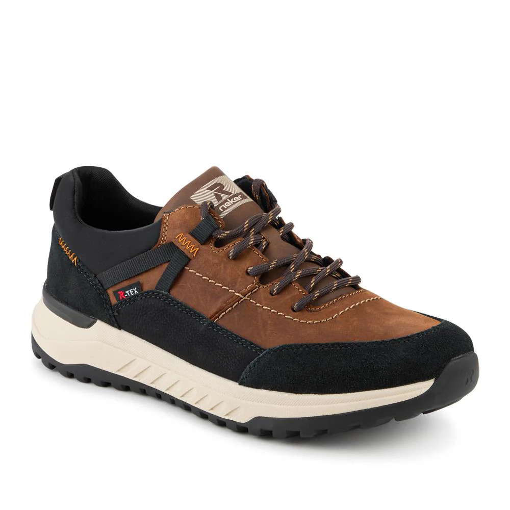 Rieker Rugged Leather Trainers - RKR42542 / 328 107 - Brown