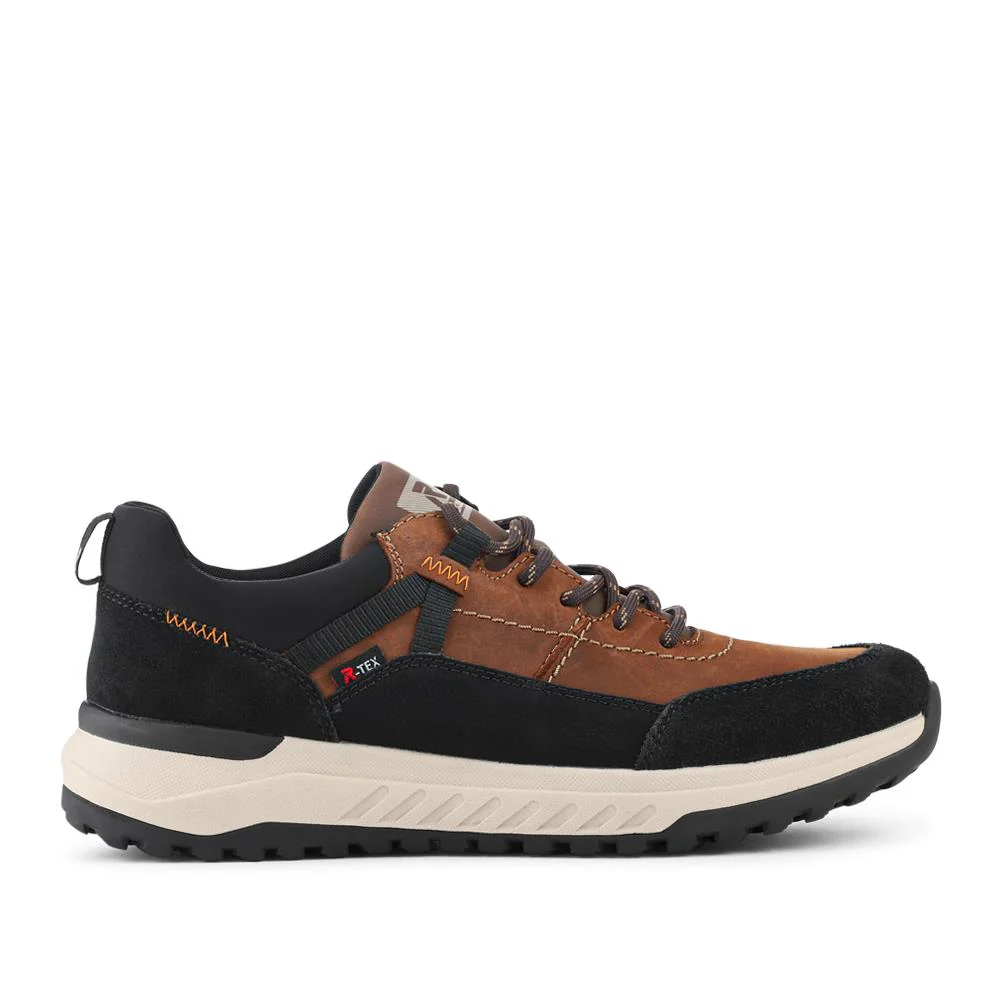 Rieker Rugged Leather Trainers - RKR42542 / 328 107 - Brown - Image 2