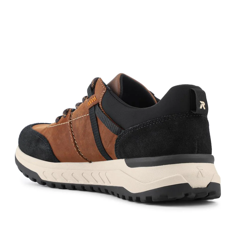 Rieker Rugged Leather Trainers - RKR42542 / 328 107 - Brown - Image 3