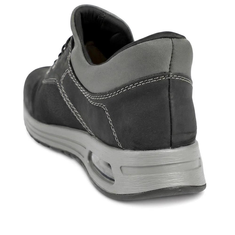 Rieker Slip On Bungee Lace Shoes - RKR43057 / 330 230 - Black - Image 3