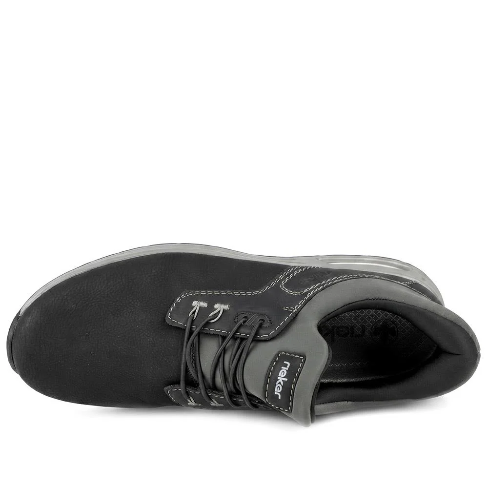 Rieker Slip On Bungee Lace Shoes - RKR43057 / 330 230 - Black - Image 4