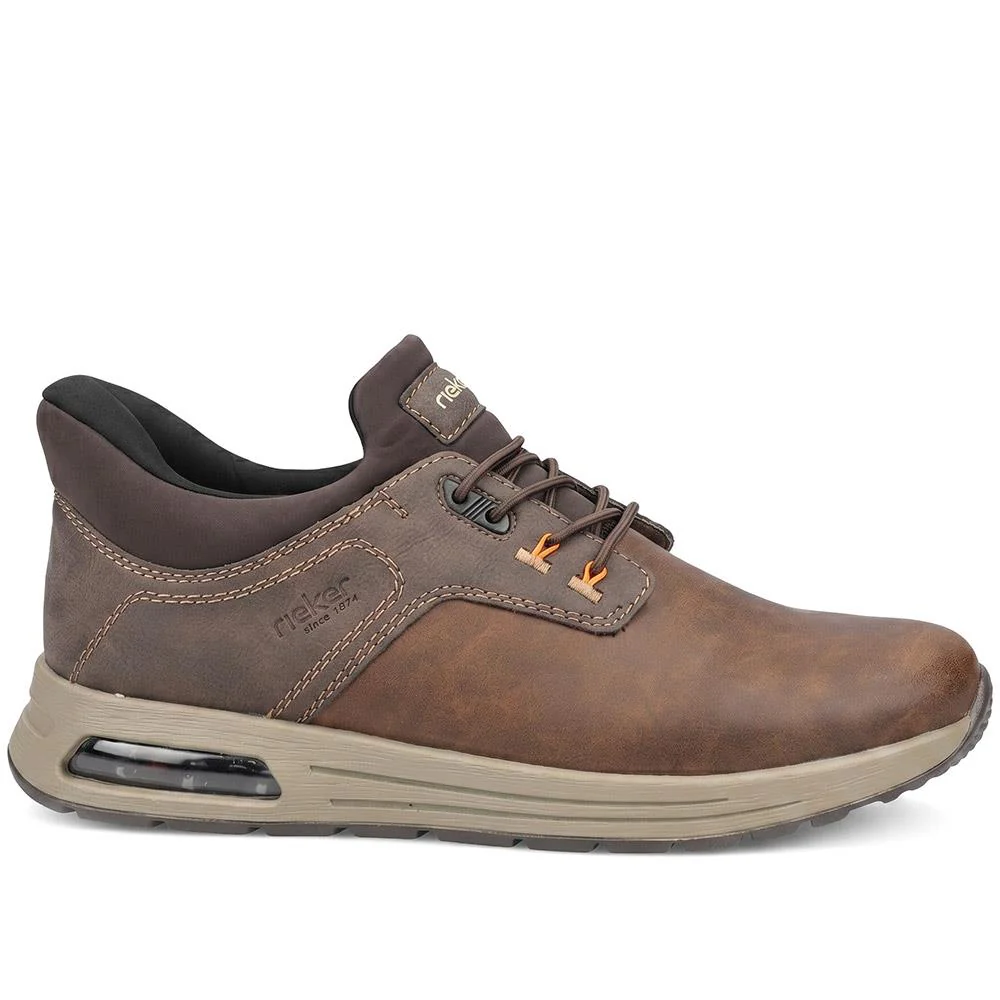 Rieker Slip On Bungee Lace Shoes - RKR43057 / 330 230 - Brown - Image 2