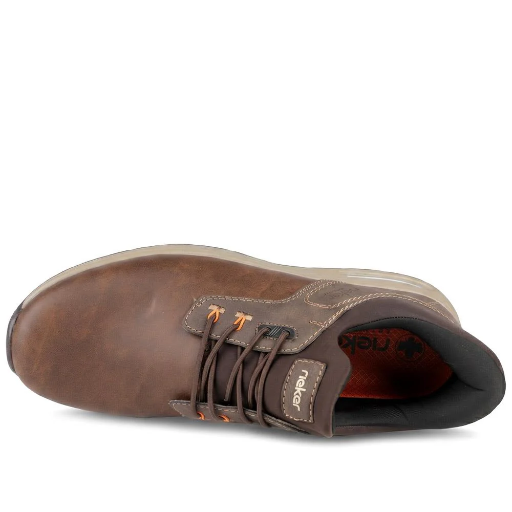 Rieker Slip On Bungee Lace Shoes - RKR43057 / 330 230 - Brown - Image 4