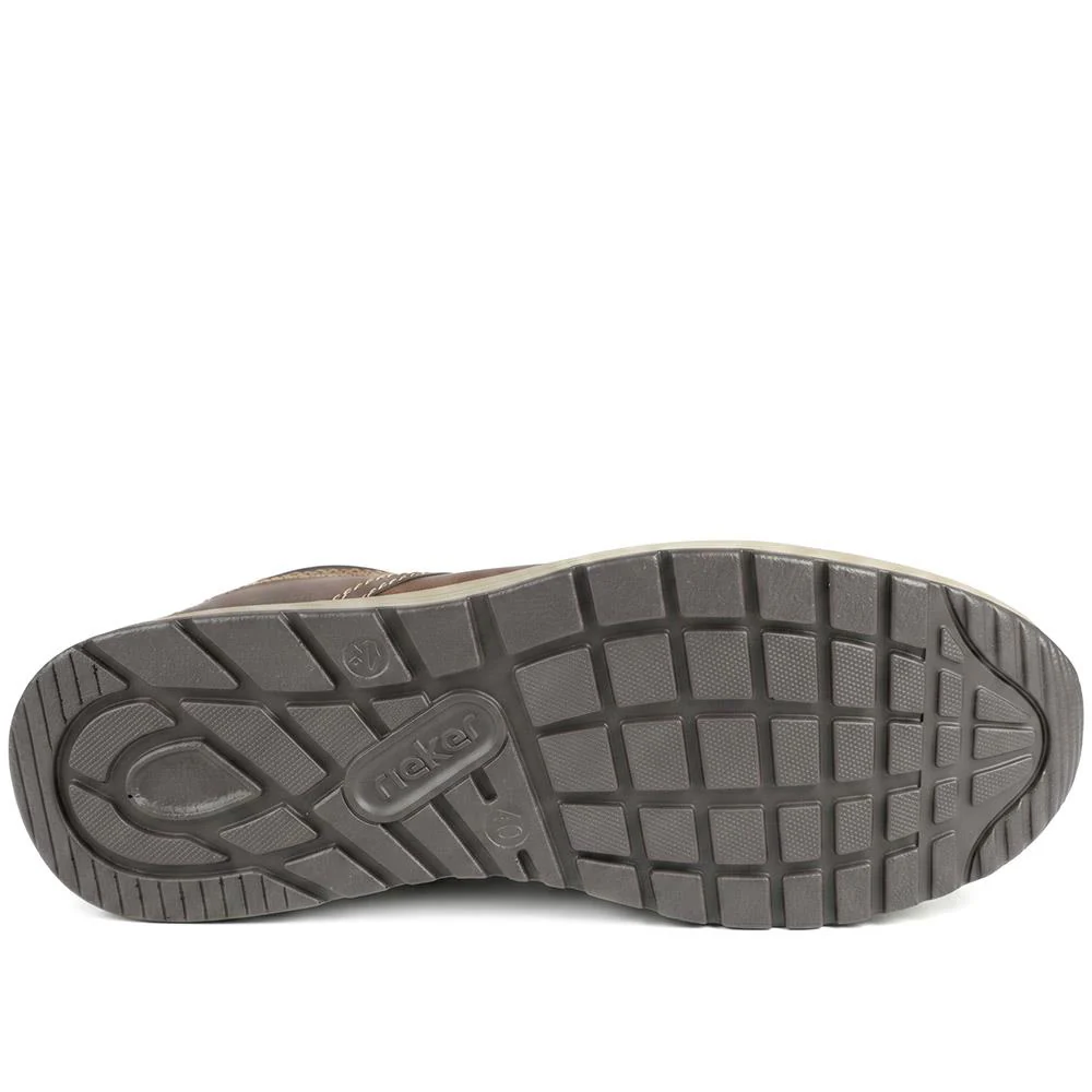 Rieker Slip On Bungee Lace Shoes - RKR43057 / 330 230 - Brown - Image 5