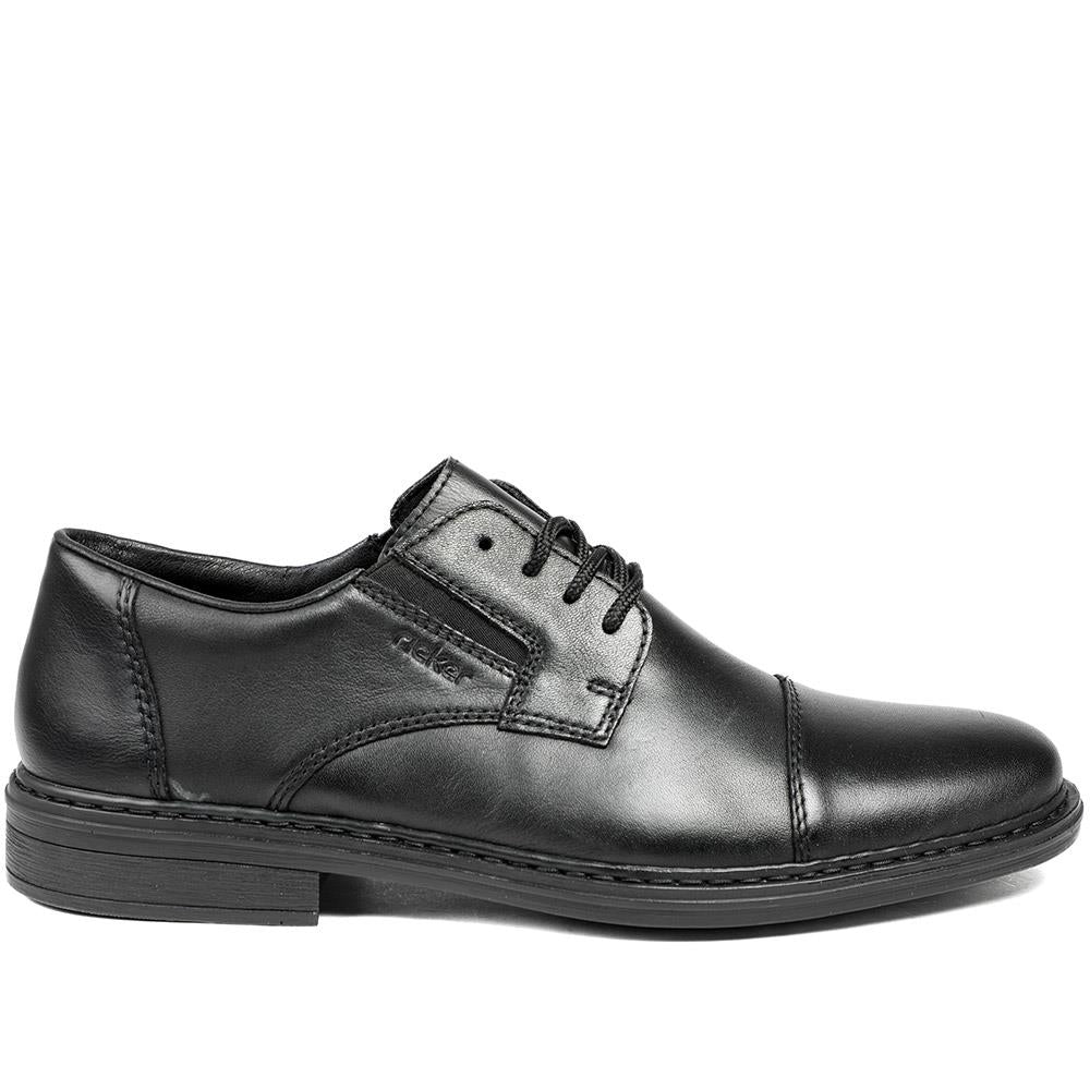Rieker Smart Leather Lace Up Shoes - RKR43510 / 328 770 - Black - Image 3