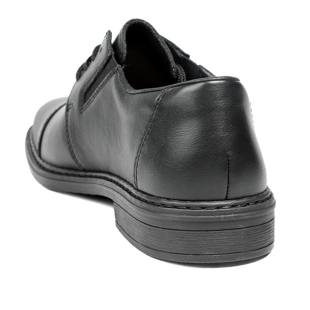 Rieker Smart Leather Lace Up Shoes - RKR43510 / 328 770 - Black - Image 4