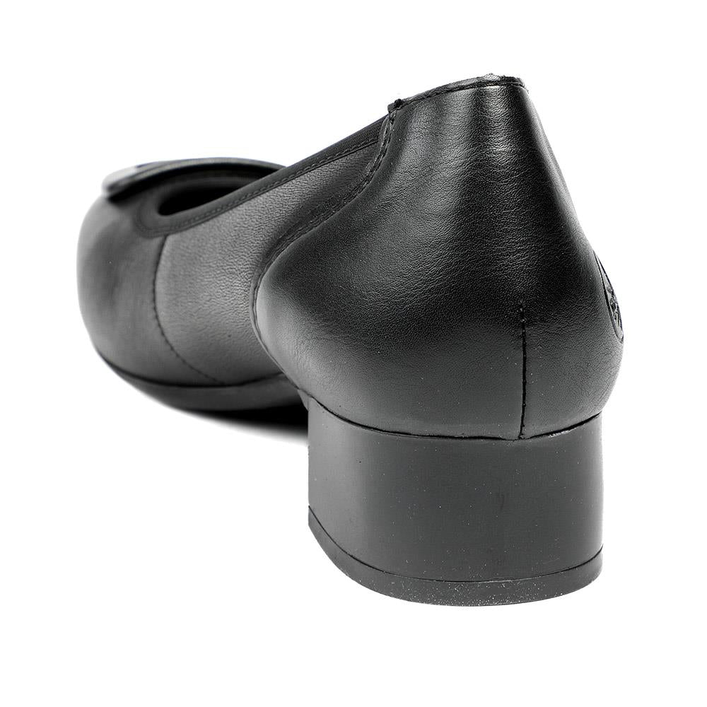 Rieker Smart Premium Leather Court Shoes - RKR43518 / 328 781 - Black - Image 4