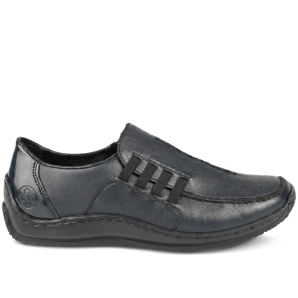 Rieker Smart Slip On Shoes With Grippy Outsole - RKR43035 / 330 199 - Navy - Image 2