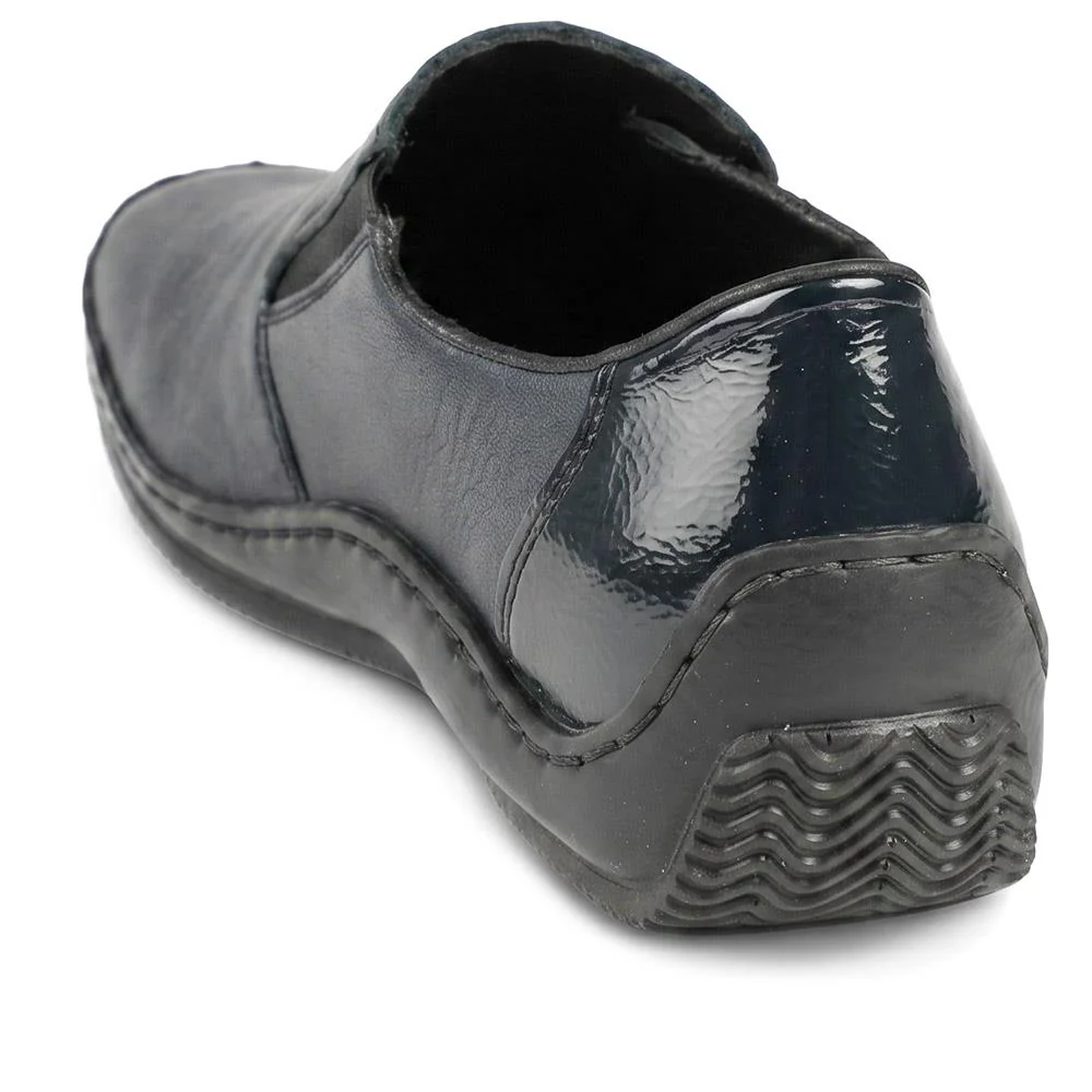 Rieker Smart Slip On Shoes With Grippy Outsole - RKR43035 / 330 199 - Navy - Image 3
