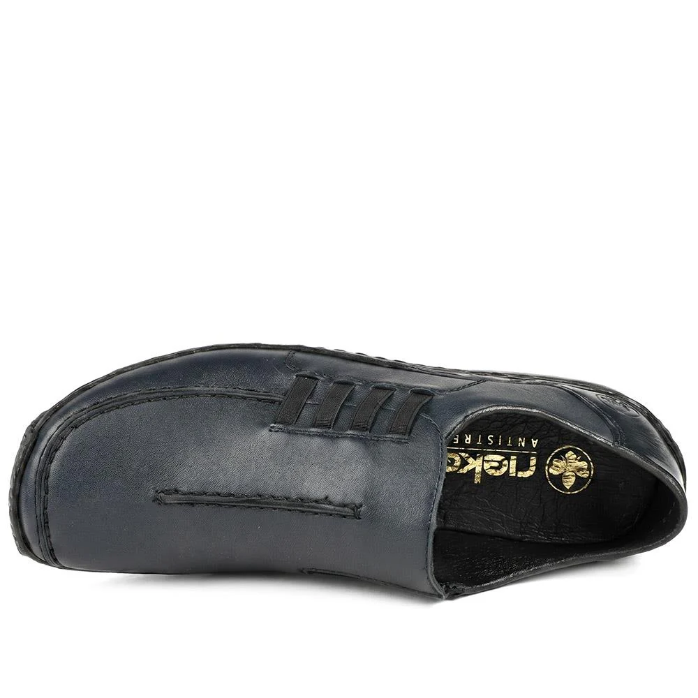 Rieker Smart Slip On Shoes With Grippy Outsole - RKR43035 / 330 199 - Navy - Image 4