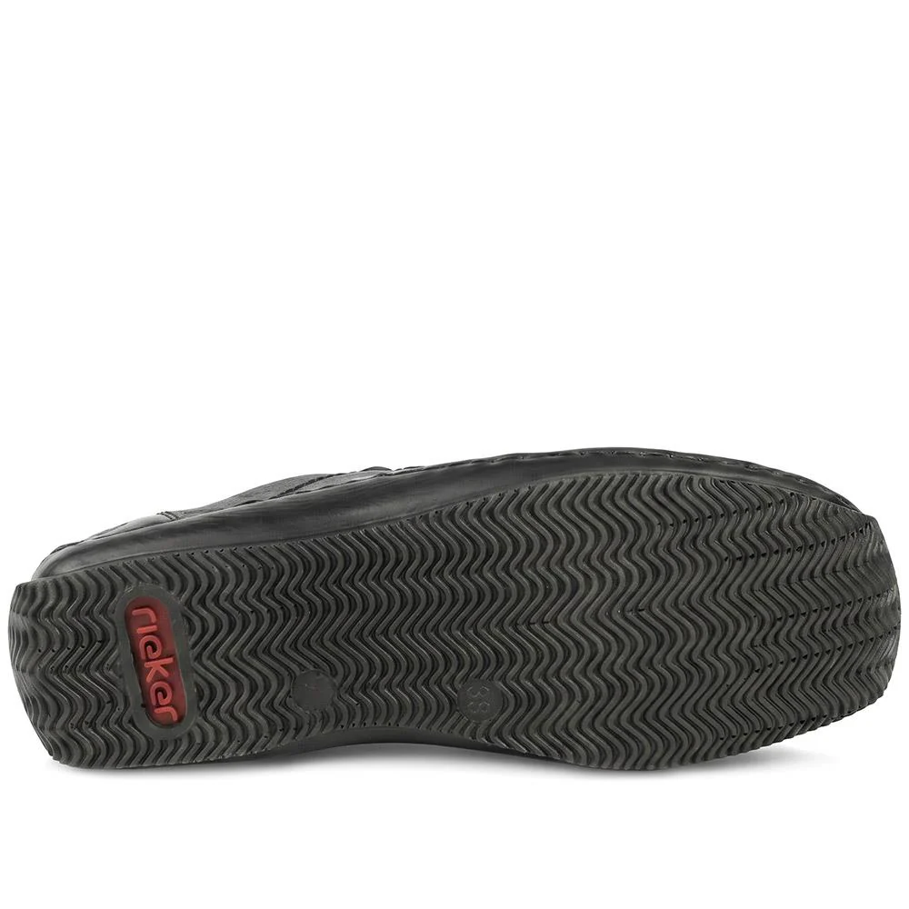 Rieker Smart Slip On Shoes With Grippy Outsole - RKR43035 / 330 199 - Navy - Image 5