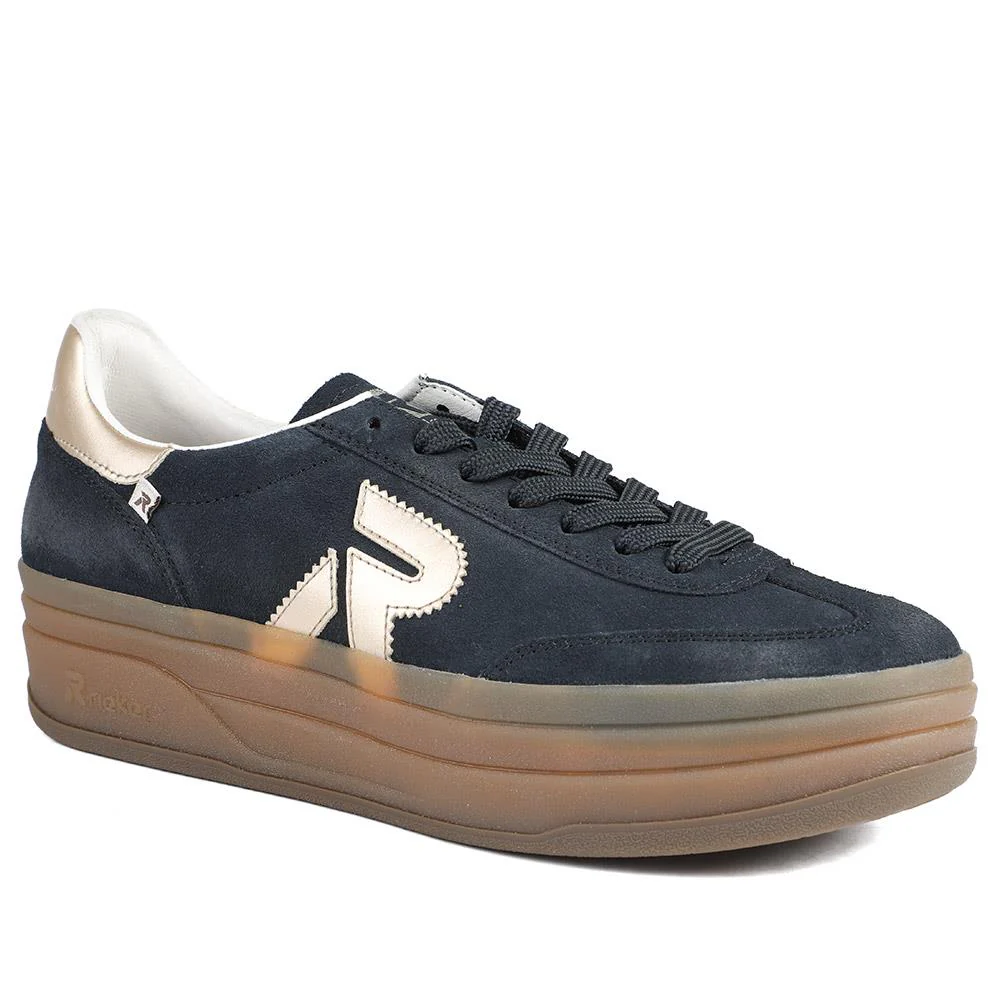 Rieker Sport Lace Up Trainers - RKR43584 / 329 448 - Navy