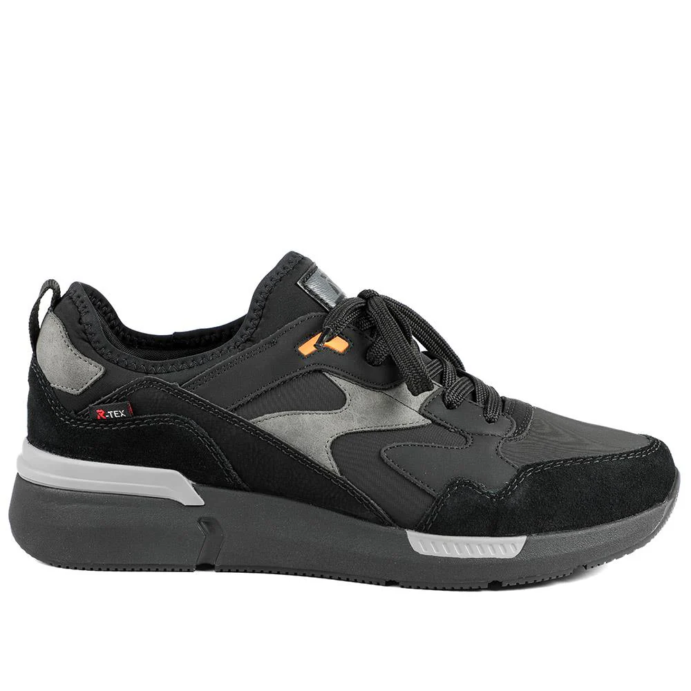 Rieker Sport Lace Up Trainers - RKR43586 / 329 447 - Black Multi - Image 3