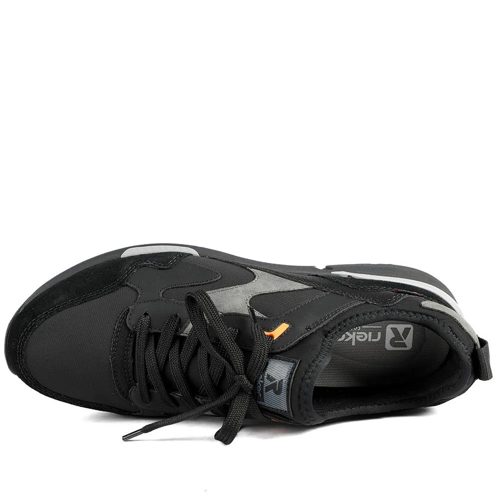 Rieker Sport Lace Up Trainers - RKR43586 / 329 447 - Black Multi - Image 5