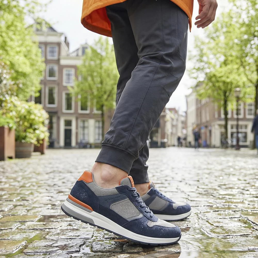 Rieker Sport Lace Up Trainers - RKR43586 / 329 447 - Navy Multi - Image 2
