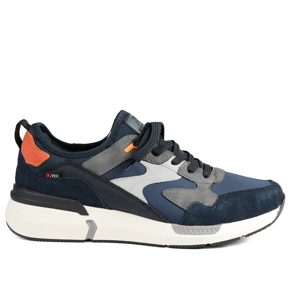 Rieker Sport Lace Up Trainers - RKR43586 / 329 447 - Navy Multi - Image 3