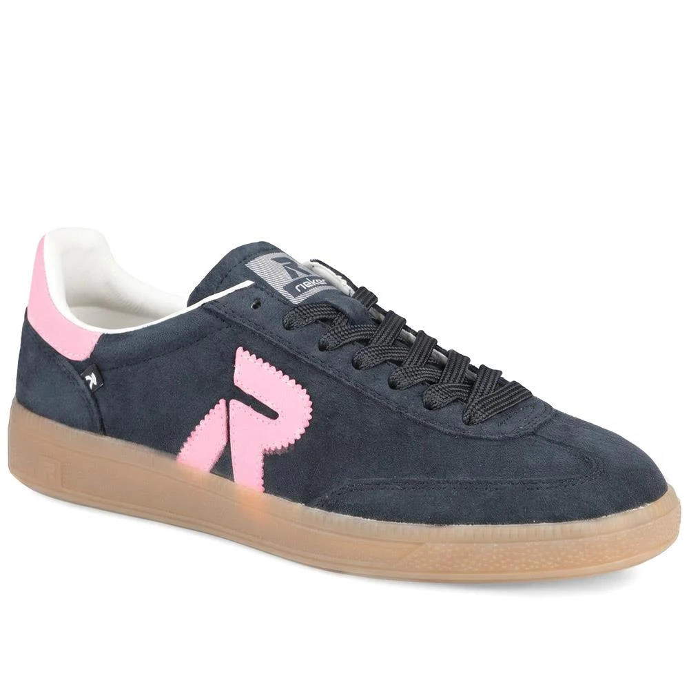 Rieker Sporty Gum Sole Lace Up Trainers - RKR43030 / 330 196 - Navy
