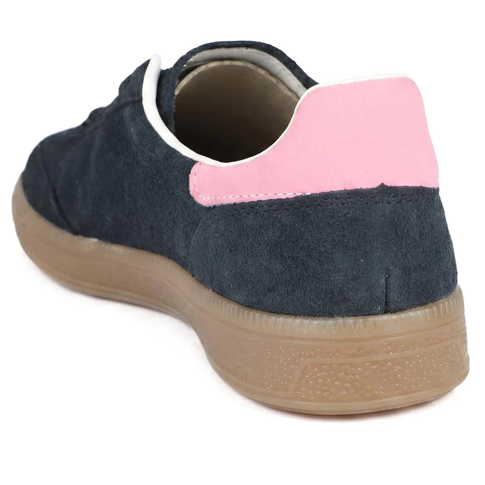 Rieker Sporty Gum Sole Lace Up Trainers - RKR43030 / 330 196 - Navy - Image 3