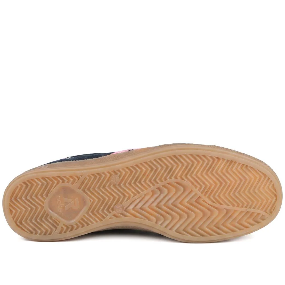 Rieker Sporty Gum Sole Lace Up Trainers - RKR43030 / 330 196 - Navy - Image 5