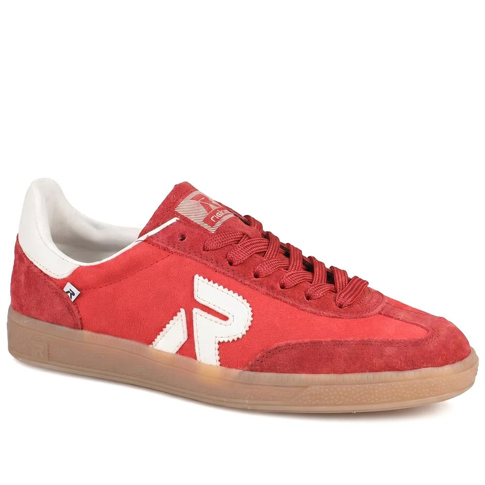Rieker Sporty Gum Sole Lace Up Trainers - RKR43030 / 330 196 - Red