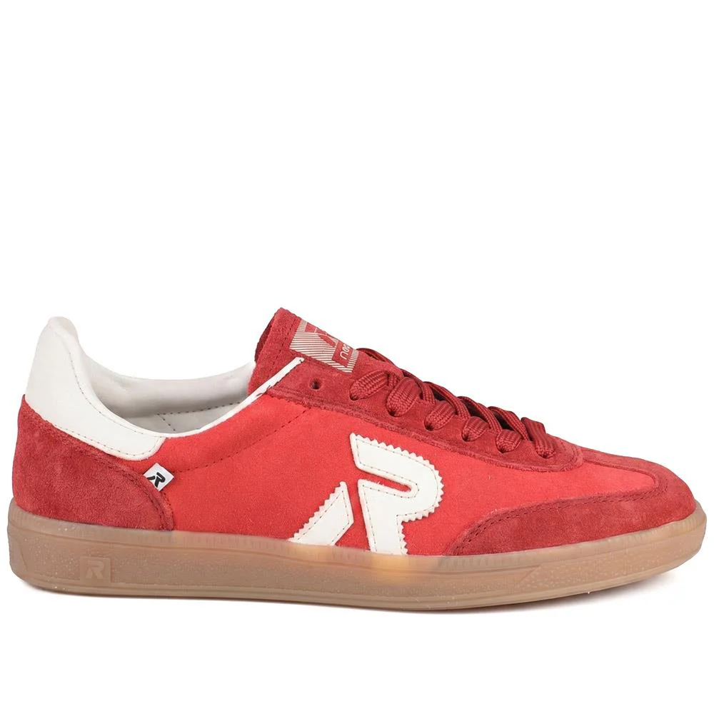 Rieker Sporty Gum Sole Lace Up Trainers - RKR43030 / 330 196 - Red - Image 2