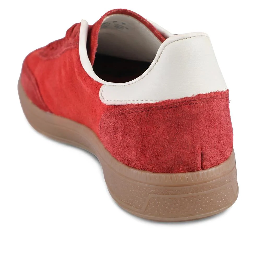 Rieker Sporty Gum Sole Lace Up Trainers - RKR43030 / 330 196 - Red - Image 3