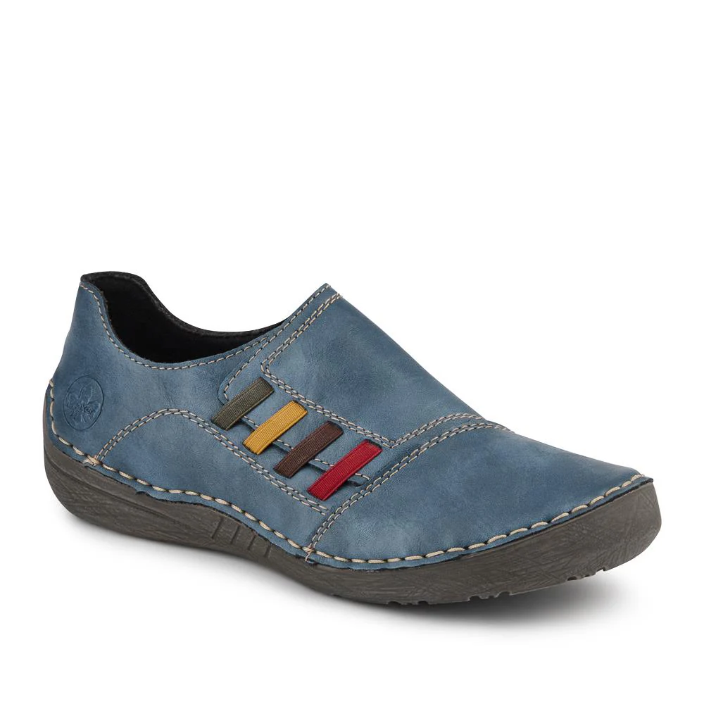 Rieker Stitch Pattern Slip-On Shoes - RKR42509 / 327 795