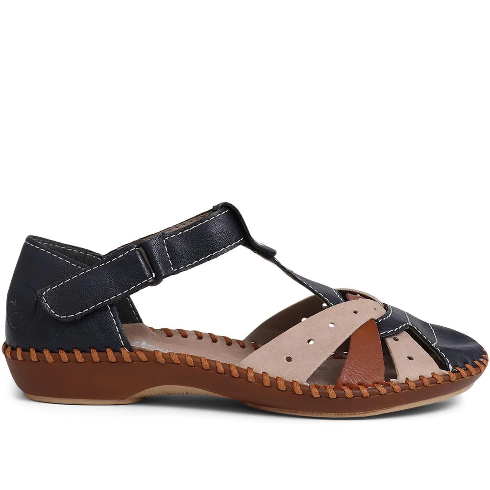 Rieker Touch-Fastening Sandals - RKR39538 / 325 034 - Navy Multi - Image 3