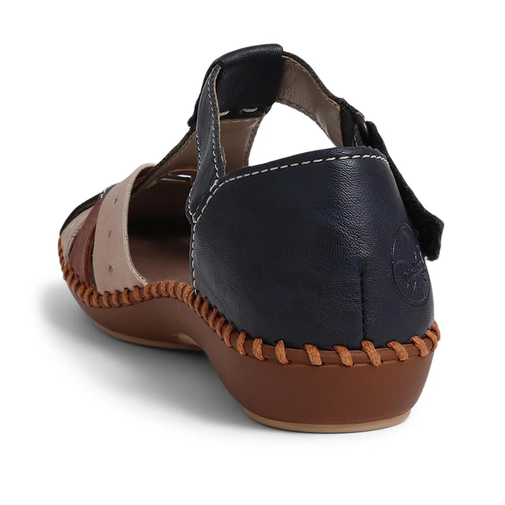 Rieker Touch-Fastening Sandals - RKR39538 / 325 034 - Navy Multi - Image 4