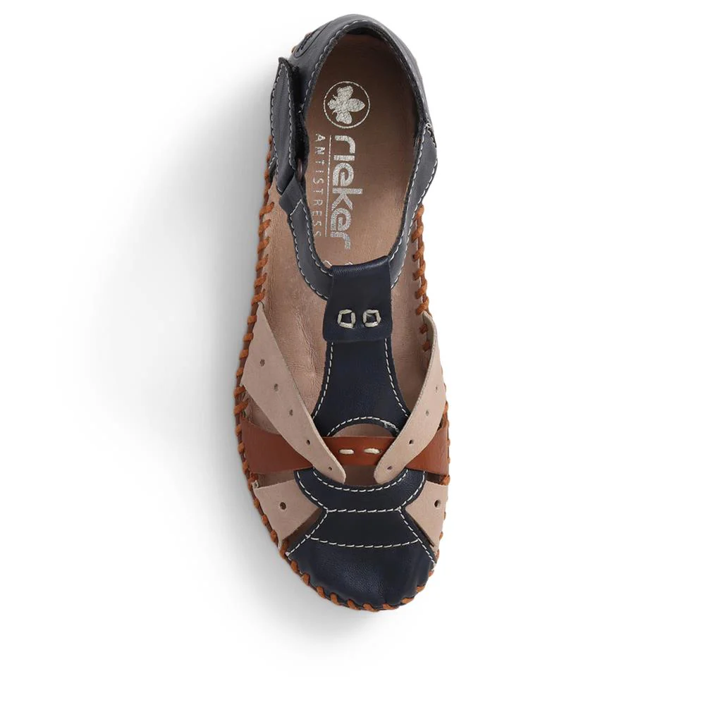 Rieker Touch-Fastening Sandals - RKR39538 / 325 034 - Navy Multi - Image 6