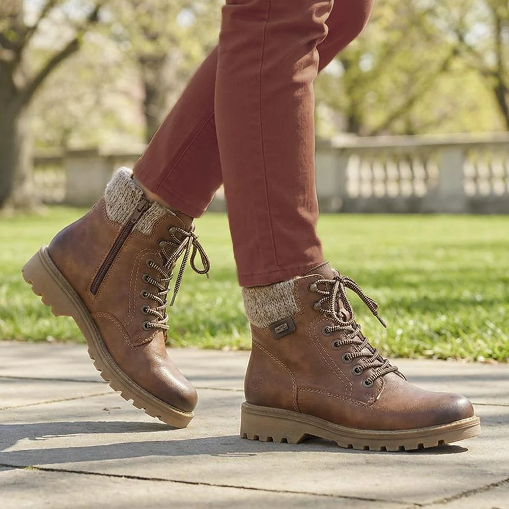 Rieker Water Resistant Boots - RKR42553 / 328 206 - Tan - Image 2