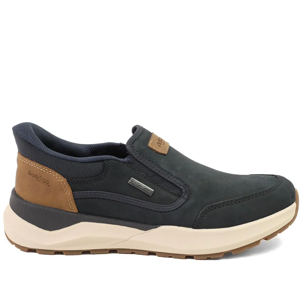 Rieker Wide Fit Elasticated Shoes - RKR43502 / 328 773 - Navy - Image 2