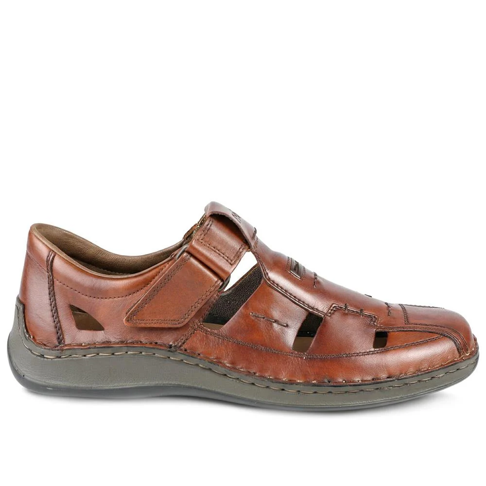 Rieker Wide Fit Fisherman Sandals - RKR43572 / 329 226 - Tan - Image 2