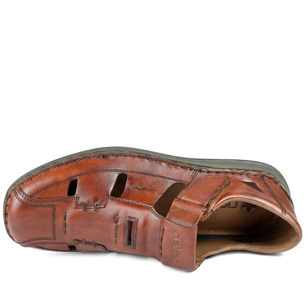 Rieker Wide Fit Fisherman Sandals - RKR43572 / 329 226 - Tan - Image 4