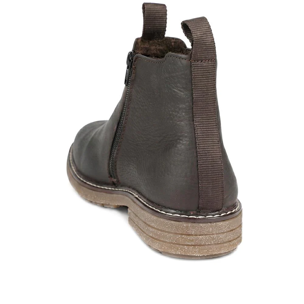 Rieker Wide Fit Leather Chelsea Boots - RKR43055 / 330 233 - Dark Brown - Image 3