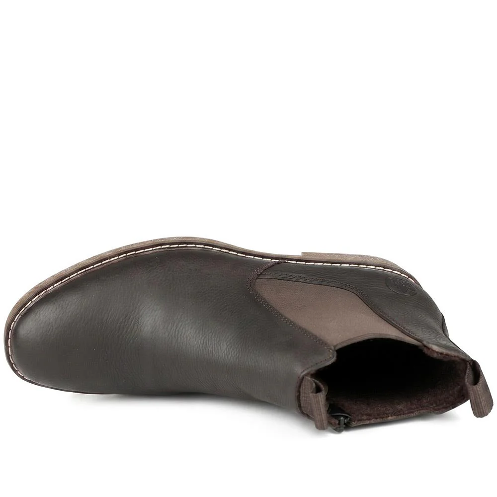 Rieker Wide Fit Leather Chelsea Boots - RKR43055 / 330 233 - Dark Brown - Image 4