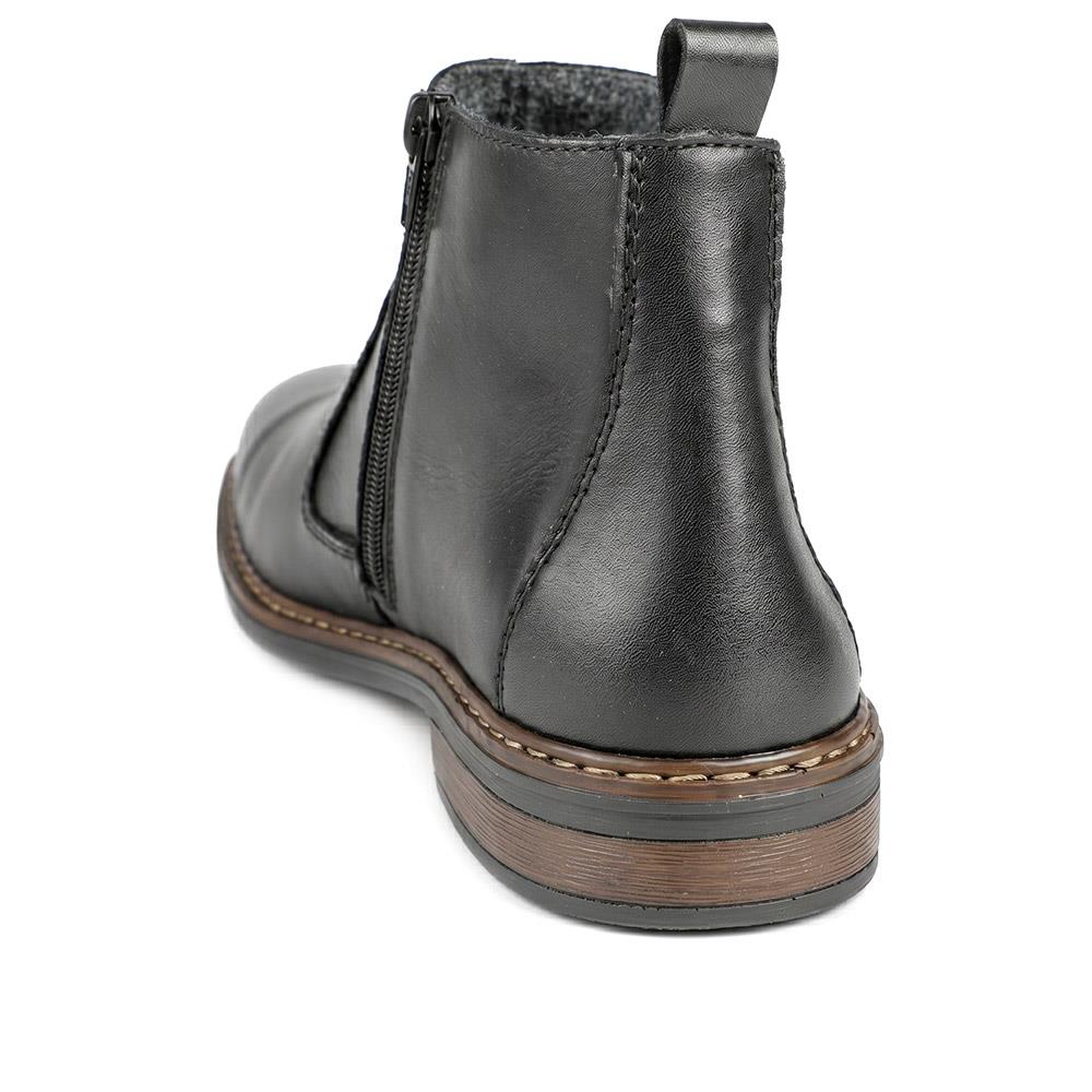 Rieker Wide Fit Smart Chelsea Boots - RKR43056 / 330 228 - Black - Image 3