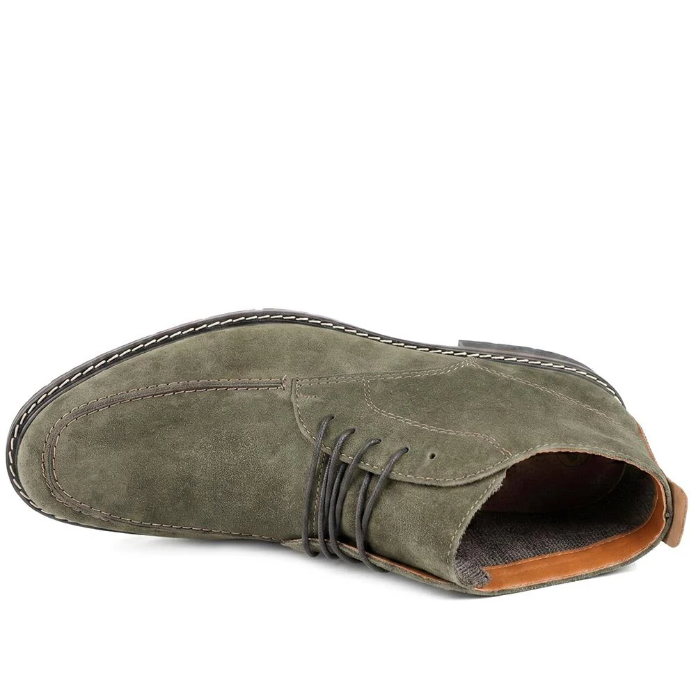 Rieker Wide Fit Suede Chukka Boots - RKR43052 / 330 225 - Khaki - Image 4