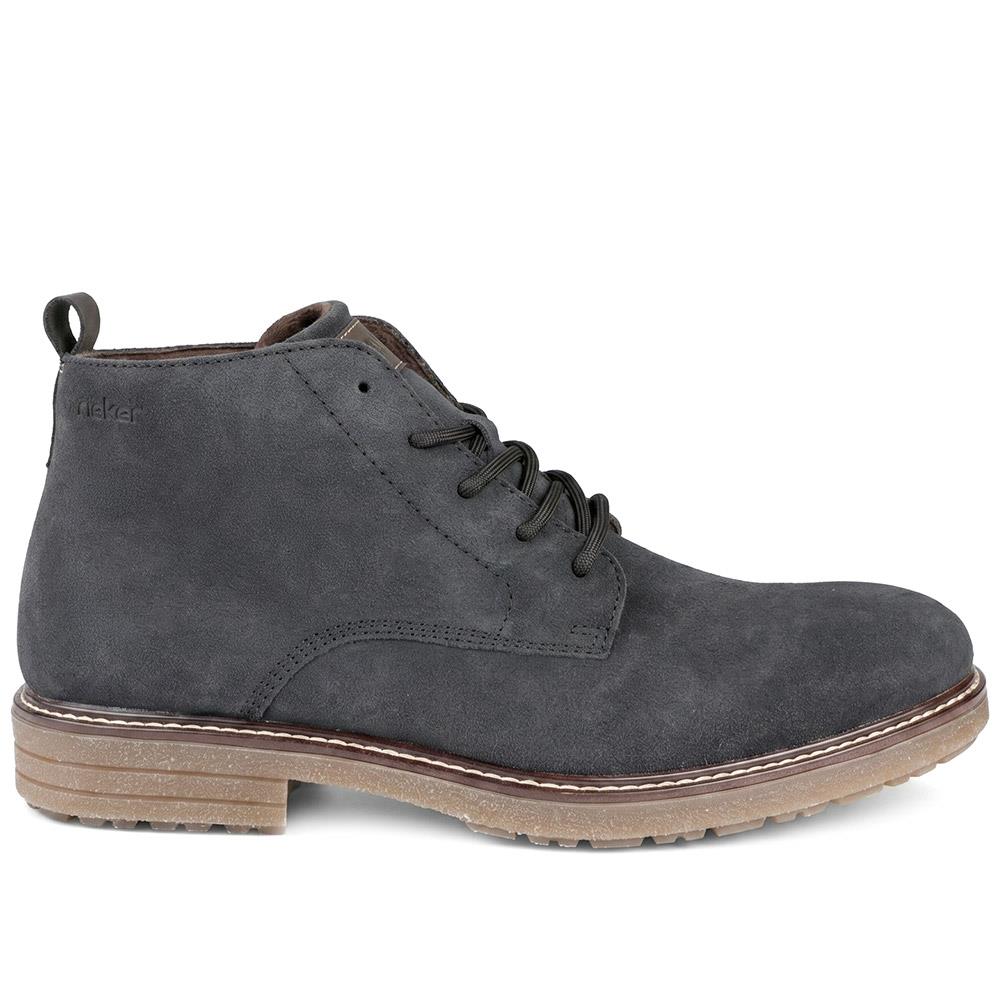 Rieker Wide Fit Suede Leather Boots - RKR43047 / 330 223 - Navy - Image 2