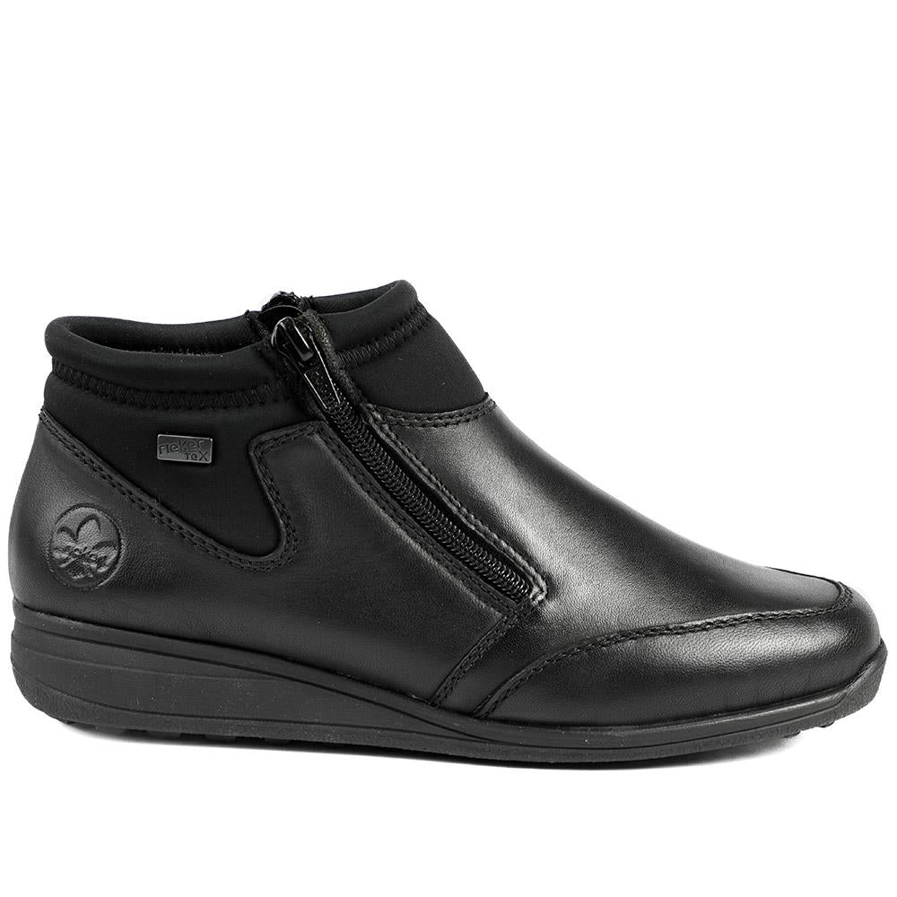 Rieker Wide Fit Zip Fastening Ankle Boots - RKR42020 / 329 476 - Black - Image 3