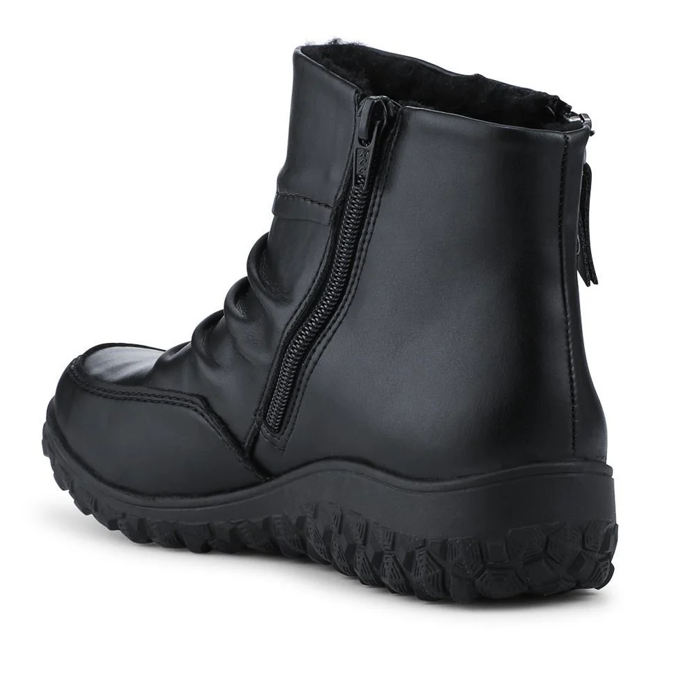 Rieker Wide Fit Zip Up Ankle Boots - RKR42552 / 328 205 - Black - Image 3