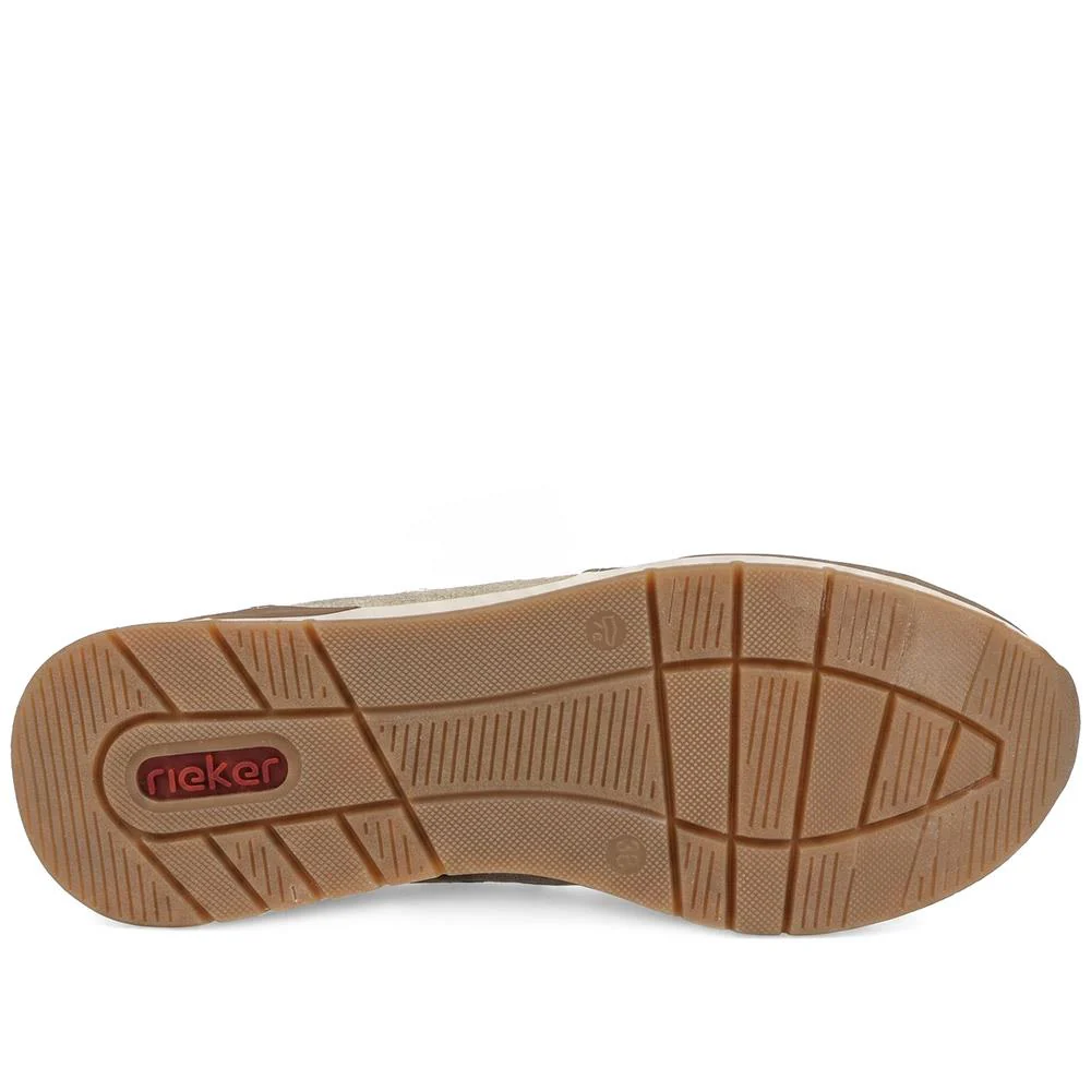 Rieker Zip & Lace Fastening Trainers - RKR43034 / 330 198 - Beige - Image 5