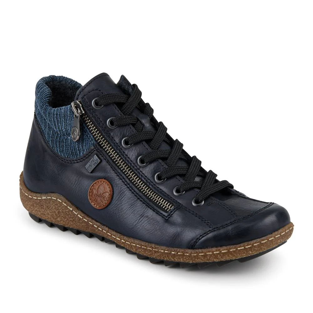 Rieker Zip & Lace High-Top Trainers - RKR42531 / 327 695 - Navy
