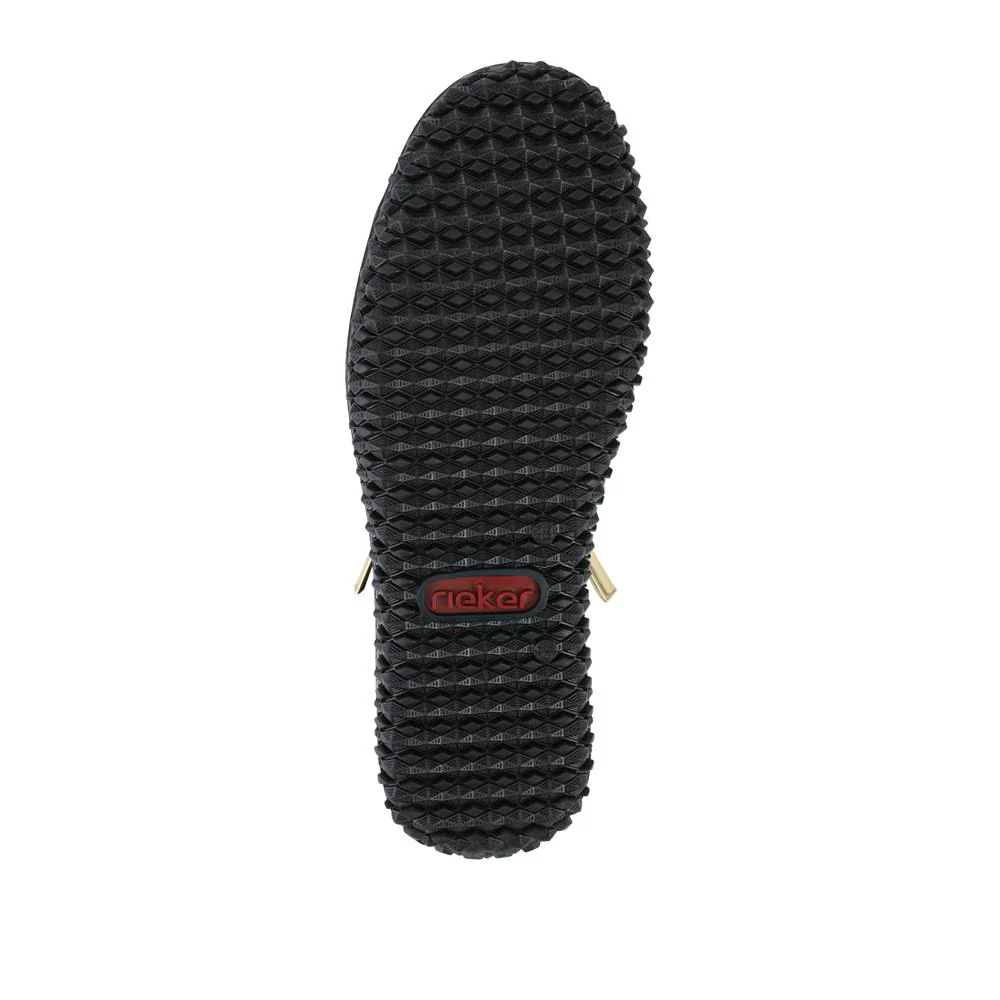 Rieker Zip & Lace Hi Top Trainers - RKR42551 / 328 208 - Black - Image 5