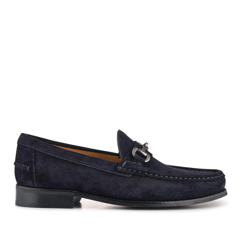 Roan Leather Slip-On Shoes - ROAN / 326 791 - Navy Suede - Image 2