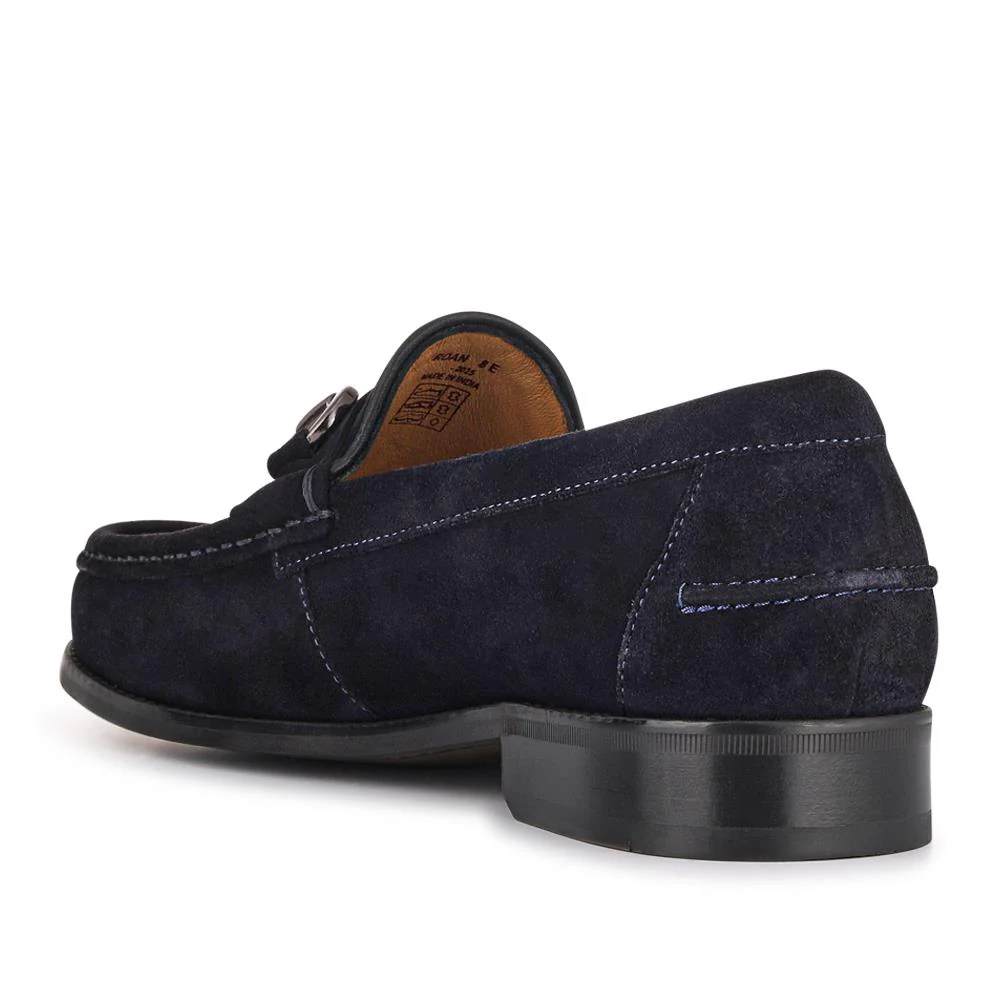 Roan Leather Slip-On Shoes - ROAN / 326 791 - Navy Suede - Image 3