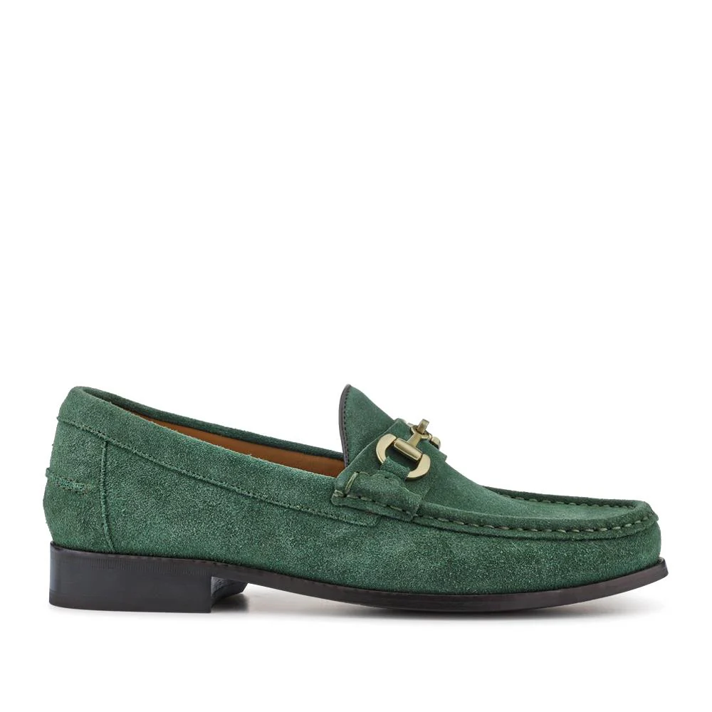 Roan Leather Slip-On Shoes - ROAN / 326 791 - Olive Suede - Image 2