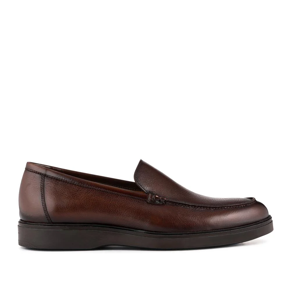 Roderick Leather Slip-Ons - RODERICK / 328 073 - Brown Grain - Image 2