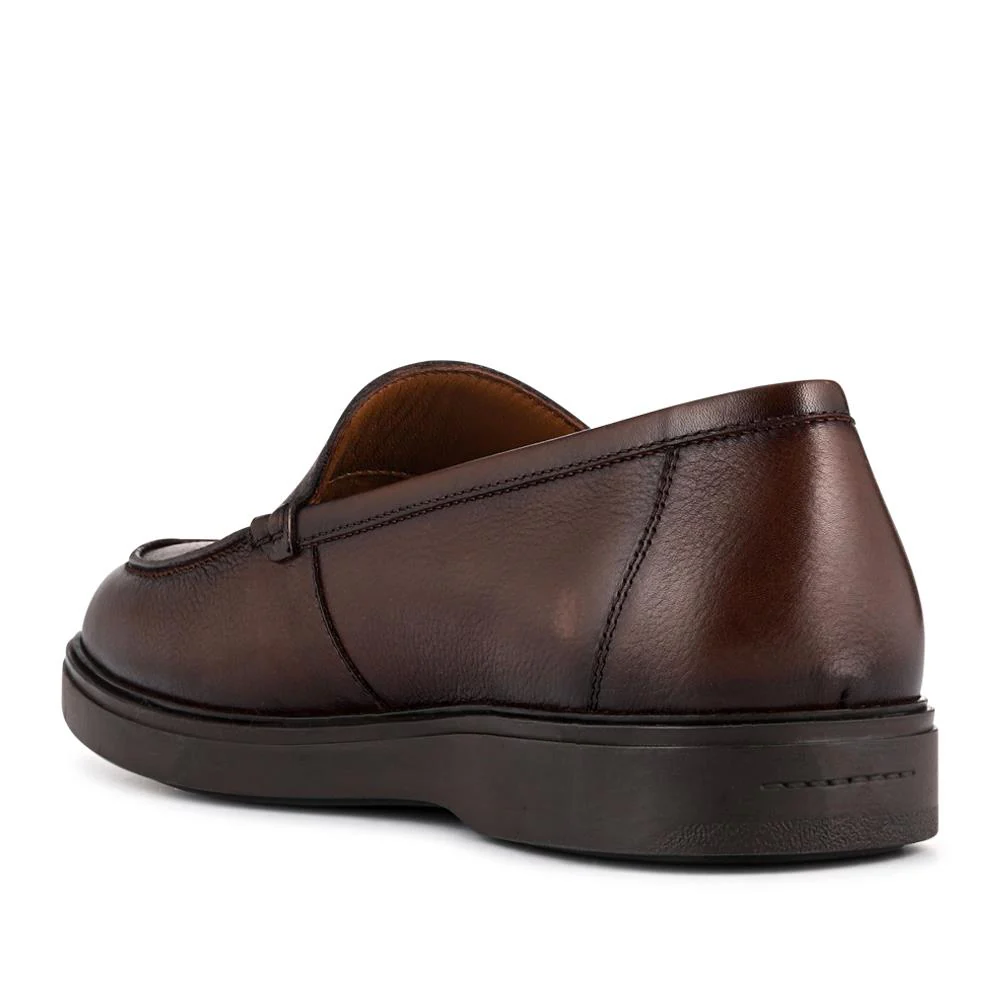 Roderick Leather Slip-Ons - RODERICK / 328 073 - Brown Grain - Image 3